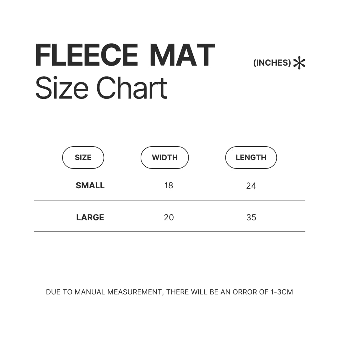 Fleece Mat Size Chart - The Sims Merch