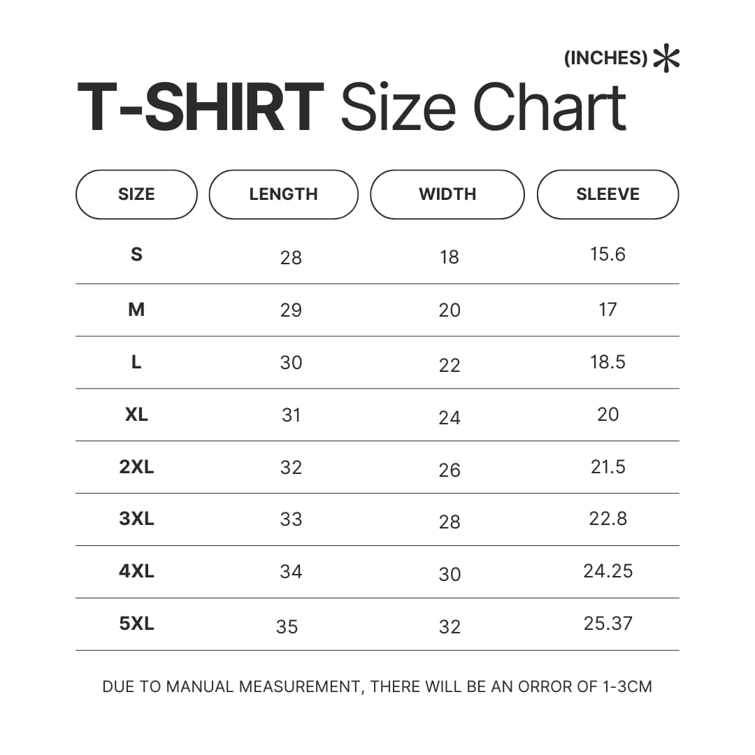 T shirt Size Chart - Basset Hound Gifts