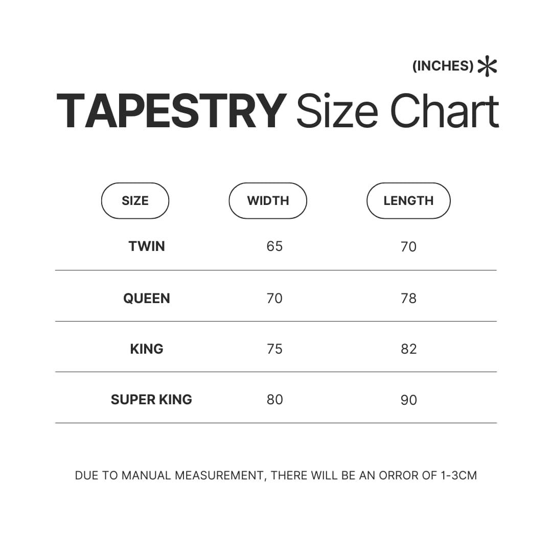 Tapestry Size Chart - The Sims Merch