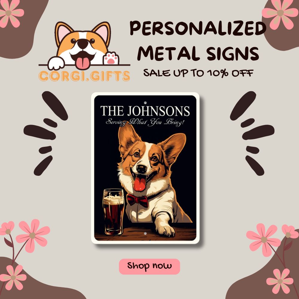 Personalized Corgi Metal Signs Collection