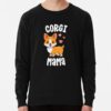 ssrcolightweight sweatshirtmensblack lightweight raglan sweatshirtfrontsquare productx1000 bgf8f8f8 3 - Corgi Gifts