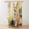 urshower curtain closedsquare1000x1000.1 4 - Corgi Gifts