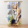 urshower curtain closedsquare1000x1000.1 5 - Corgi Gifts